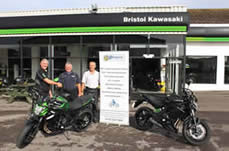 Mike and Paul taking delivery of new ER6 DAS bikes